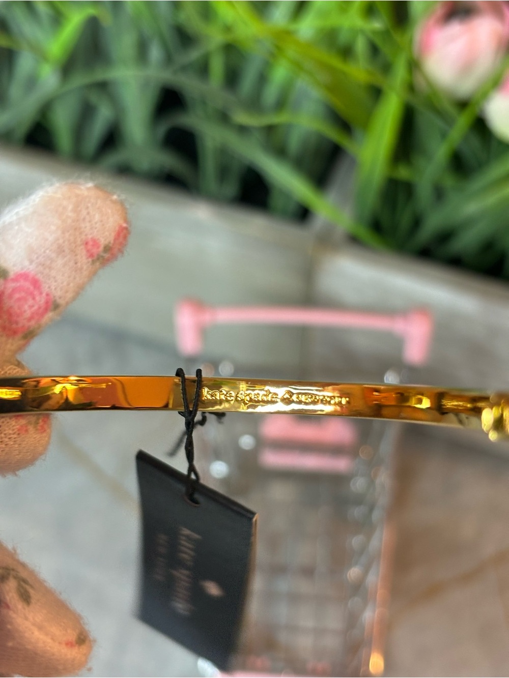 kate spade NWT Gold Rainbow Crystal Slim Bangle - Picture 7 of 16